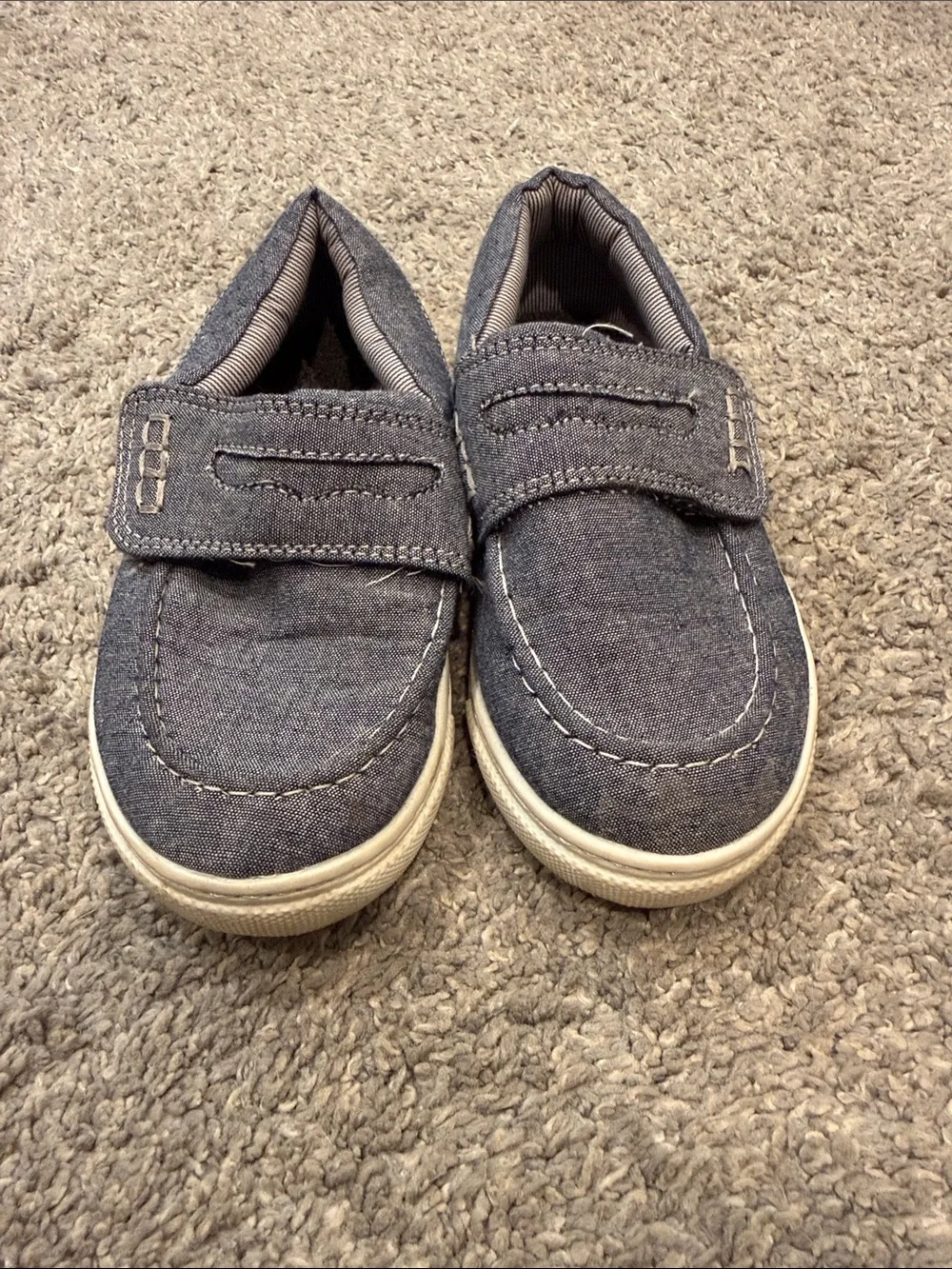 Jumping Beans | Denim Slip-On Sneakers with Velcro Strap